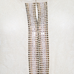 Escada Beige Lurex Knit Embellished Cardigan M