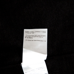 Escada Grey Dark Diamond Wool and Silk Open Front Sleeveless Hooded Cardigan M