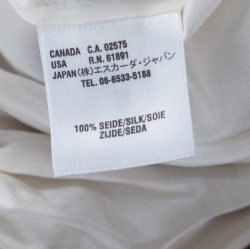 Pre Owned Escada Off White Floral Embellished Silk Sleeveless Maxi Dress S