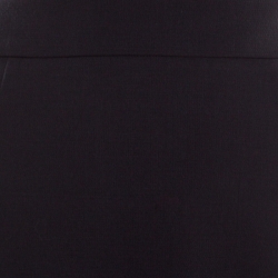 Pre Owned Escada Navy Blue Wool Crepe Slit Detail Razikan Skirt M