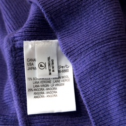 Escada Purple Angora Wool Cut Out Back Detail Caped Vest L