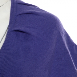 Escada Purple Angora Wool Cut Out Back Detail Caped Vest L