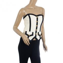 Pre Owned Vintage Escada Couture Monochrome Corset S