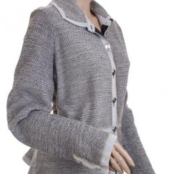 Pre Owned Escada Light Grey Wool Suit M