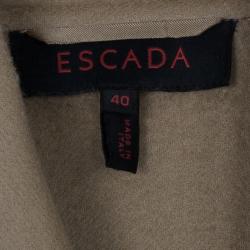 Pre Owned Escada Tan Cashmere Long Coat S