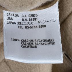 Pre Owned Escada Tan Cashmere Long Coat S