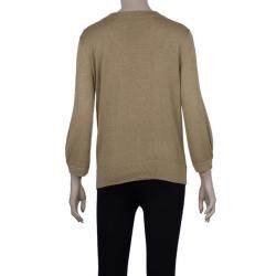 Pre Owned Escada Brown Sequin Top S