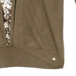 Pre Owned Escada Brown Sequin Top S