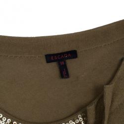 Pre Owned Escada Brown Sequin Top S