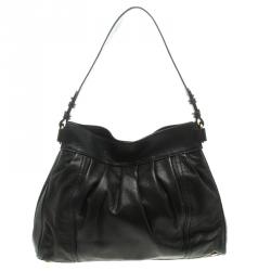 Pre Owned Escada Black Leather Shoulder Bag