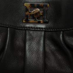 Pre Owned Escada Black Leather Shoulder Bag