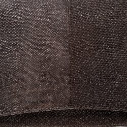 Pre Owned Escada Dark Beige Lizard Glitter Chain Clutch