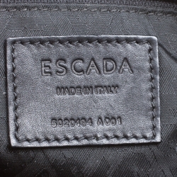 Pre Owned Escada Black Leather Flap Shoulder Bag