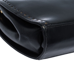 Pre Owned Escada Black Leather Crossbody Bag