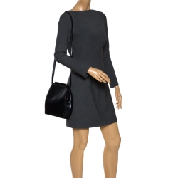 Pre Owned Escada Black Leather Crossbody Bag