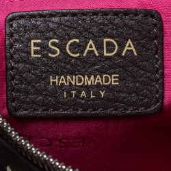 Pre Owned Escada Dark Brown Leather Eluna Shoulder Bag