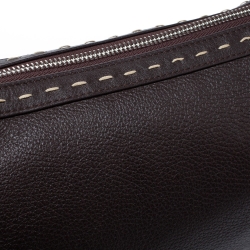 Pre Owned Escada Dark Brown Leather Eluna Shoulder Bag