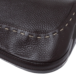 Pre Owned Escada Dark Brown Leather Eluna Shoulder Bag