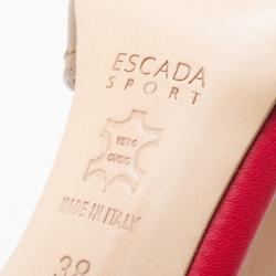 Pre Owned Escada Sport Tan Leather and Suede Pumps Size 38