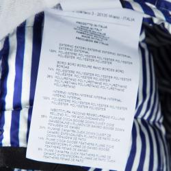 Pre Owned Etro Blue Paisley Printed Quilted Puffer Vest L