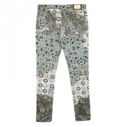 Pre Owned Etro Multicolor Floral and Paisley Print Slim Fit Denim Jeans M