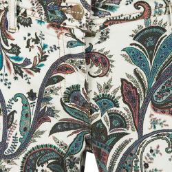 Pre Owned Etro Multicolor Paisley Print Slim Fit Denim Jeans XL