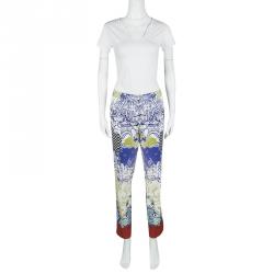 Pre Owned Etro Multicolor Printed Tapered Pants M