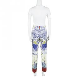 Pre Owned Etro Multicolor Printed Tapered Pants M