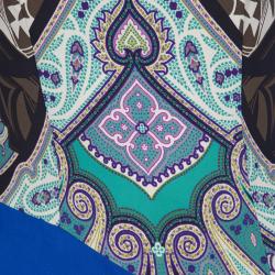 Pre Owned Etro Multicolor Printed Long Sleeve Maxi Dress S