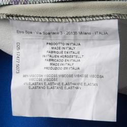 Pre Owned Etro Multicolor Printed Long Sleeve Maxi Dress S