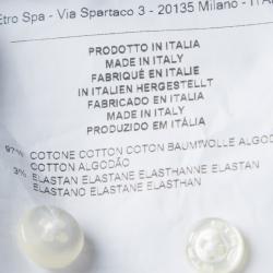 Pre Owned Etro Colorblock Printed Cotton Long Sleeve Button Front Shirt M