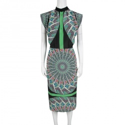 مملوكة مسبقًا فستان إيترو حرير مورد وبيزلي مطبوع M