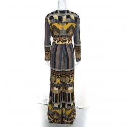 Etro Multicolor Geometric Printed Long Sleeve Jumpsuit M