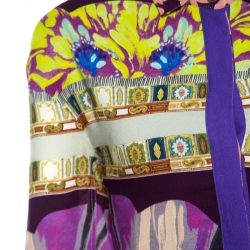 Pre Owned فستان إيترو قصير أزرار أمامية أكمام قصيرة مطبوع طباعة تجريدية متعددة الألوان M