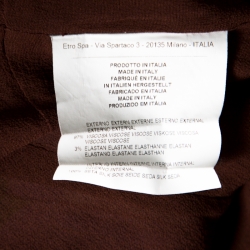 Pre Owned فستان إيترو قصير أزرار أمامية أكمام قصيرة مطبوع طباعة تجريدية متعددة الألوان M