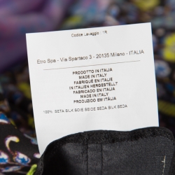 Pre Owned Etro Lavender and Black Floral Printed Sleeveless Draped Maxi Dress L