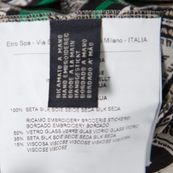 Pre Owned فستان ماكسي إيترو حرير طباعة بيزلي متعددة الألوان أساور مزخرفة L