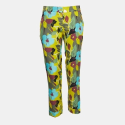 Multicolor Floral Printed Cotton Trousers