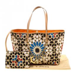 Pre Owned Etro Multicolor Printed Coated Canvas Ramadan Edition Shopping Tote