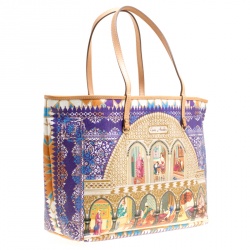 Etro Multicolor Printed Coated Canvas Shopping Tote
