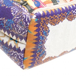 Etro Multicolor Printed Coated Canvas Shopping Tote