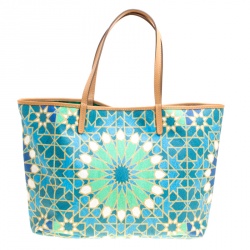 Pre Owned Etro Multicolor Printed Coated Canvas Shopping Tote