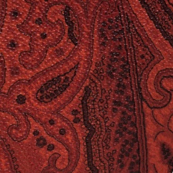 Pre Owned Etro Orange Paisley Printed Coated Canvas Bifold Wallet           