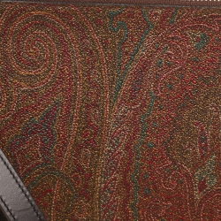 Etro Multicolor Paisley Print Coated Canvas Wristlet Pouch