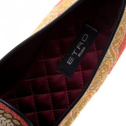 Etro Multicolor Printed Fabric Loafers Size 36