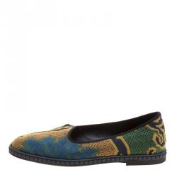 Etro Mulitcolor Brocade Loafers Size 37.5	
