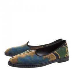Etro Mulitcolor Brocade Loafers Size 37.5	