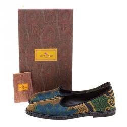 Etro Mulitcolor Brocade Loafers Size 37.5	