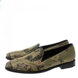Etro Multicolor Brocade Fabric Loafers Size 39