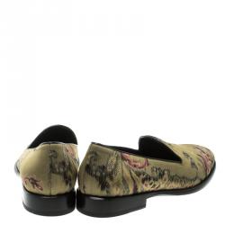 Etro Multicolor Brocade Fabric Loafers Size 39